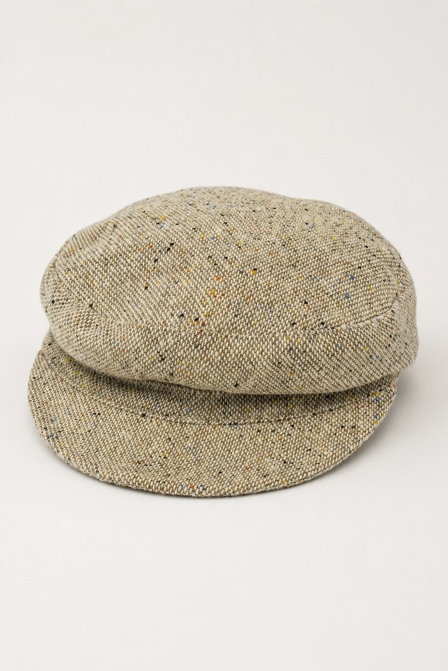 Vintage Irish Wool Tweed Paperboy Cap Hat Newsboy Driving Cap Size 7 1/8
